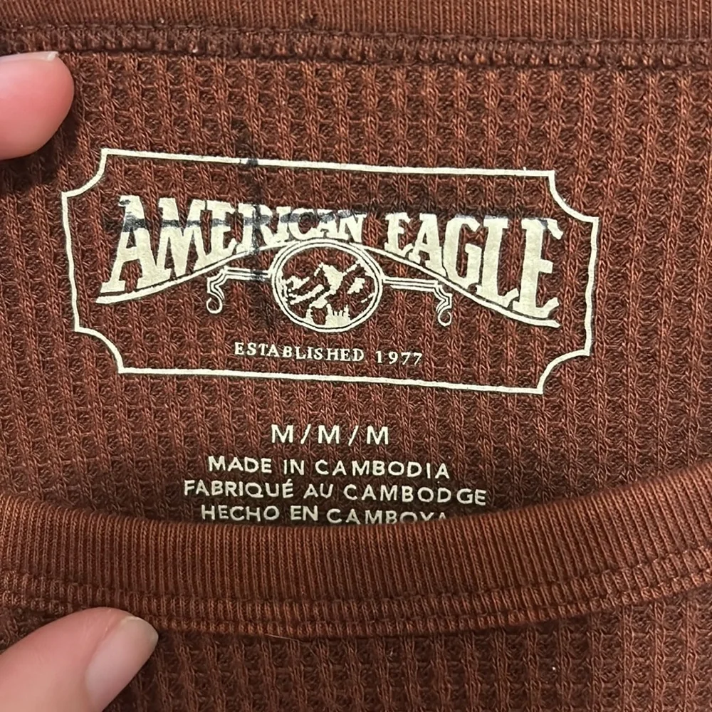 NWOT American Eagle Waffle Long Sleeve - Picture 3 of 6